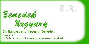 benedek magyary business card